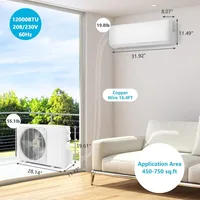 12000 BTU 230V Ductless Mini Split Air Conditioner & Heater,20 SEER, Custom 3