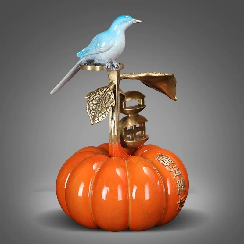 Custom cherub figurines, pumpkins, colorful copper ornaments, home christmas, resin crafts, decoration, custom angel figurines