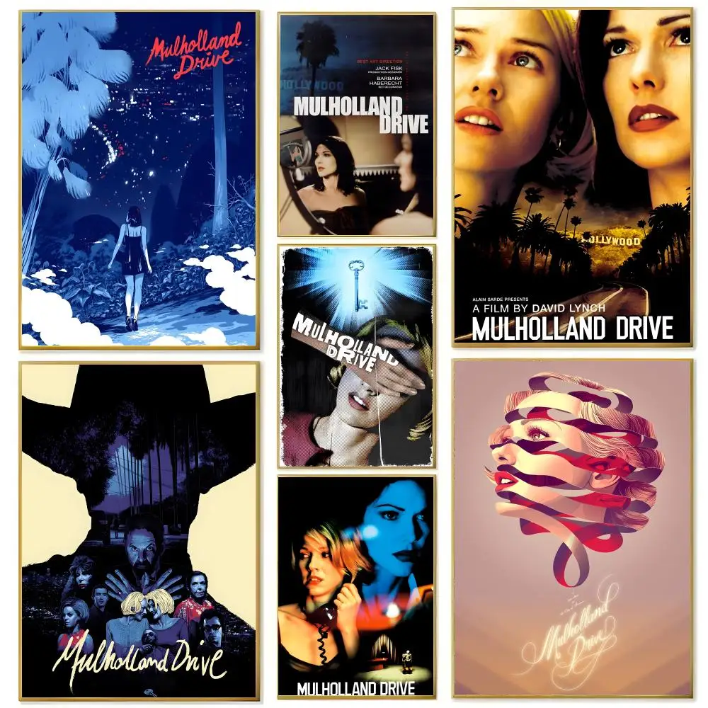 Film-Poster „M-Mulholland D-Drive“, Wandkunstdruck, geeignet für Wohnzimmer, Schlafzimmer, Bar, Salon, Heimdekoration, Geschenk