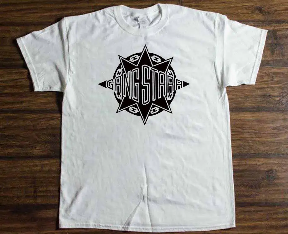 Gang Starr Hip Hop Band Logo White Men's Womens Black T Shirt Clothing Size S 5XL Best Anniversary