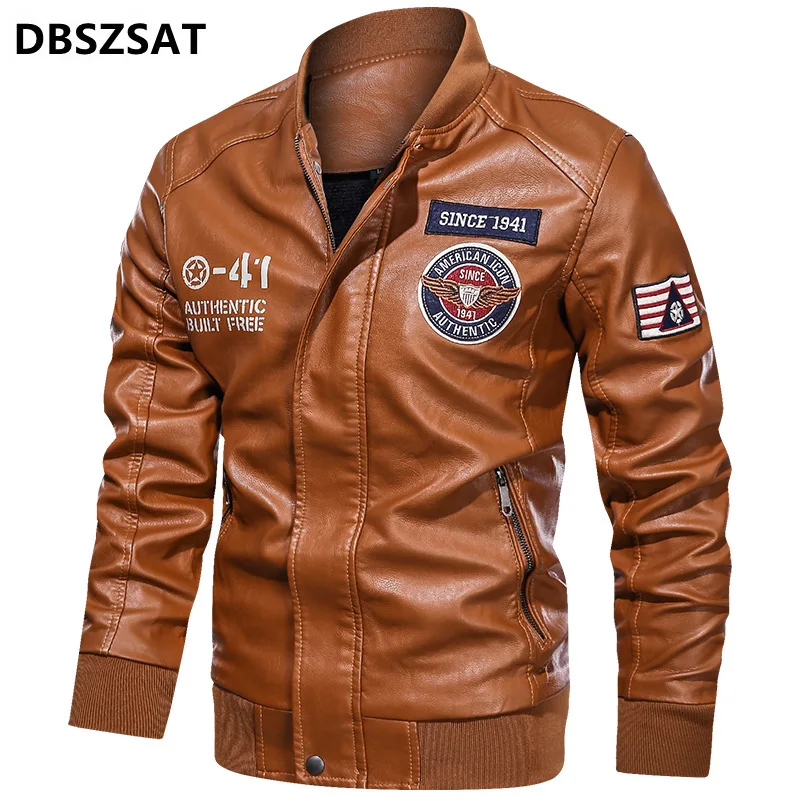 

Autumn Winter Leather Jacket Men Wool Liner Warm Windbreaker Men Clothing Plus Size M-4XL Hommes Veste Motorcycle Jacket Men