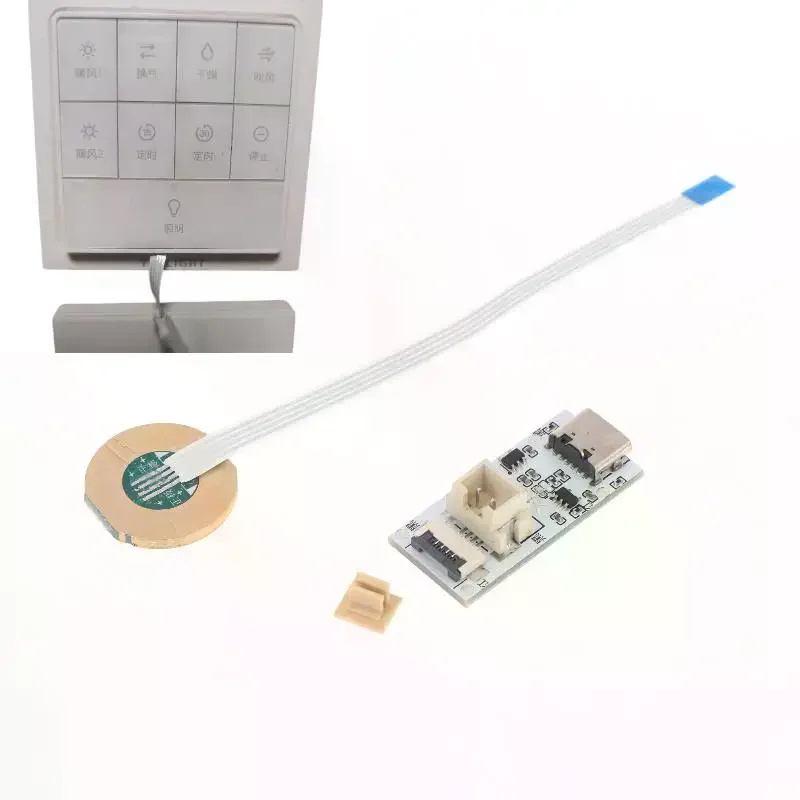1 Set 5-30V Input Thin FFC Cable Metal Plastic CR2032 CR2025 To TYPE-C Kit Battery Adapter Converter DIY Accessories