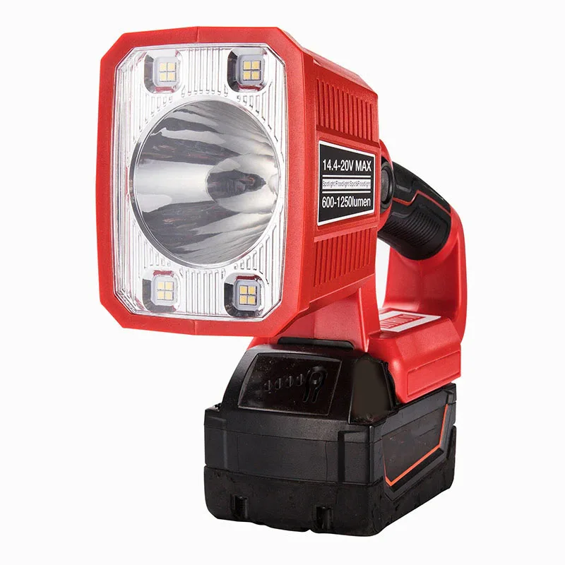 New 18w Portable LED Lamp Work Light For Milwaukee 18V Li-Ion Battery Flashlight With USB Outdoor Lighting(NO Battery)