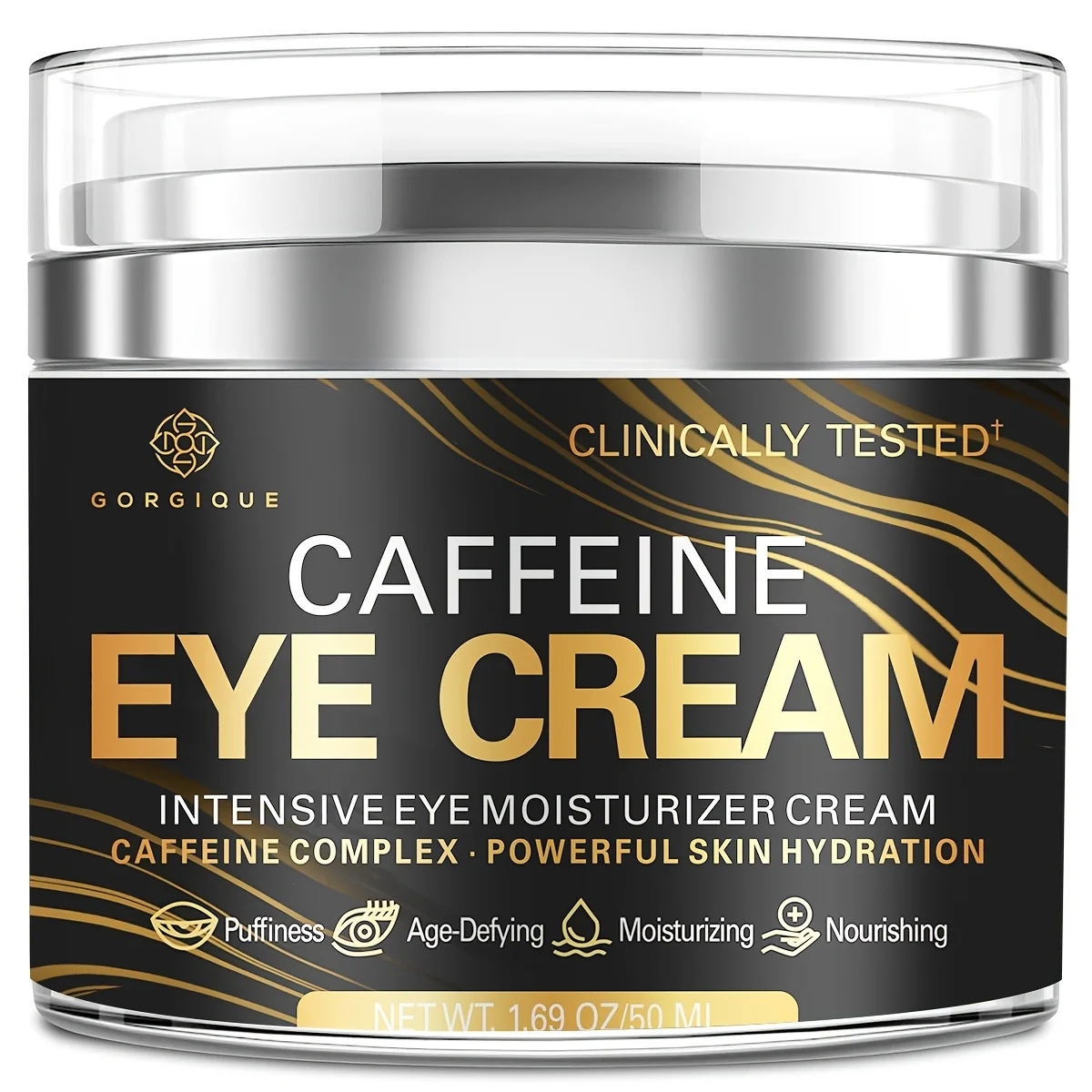 Crème anti-âge pour les yeux à la caféine, poches de vachette foncées, super poches sous les yeux, raffermissement de la peau du visage