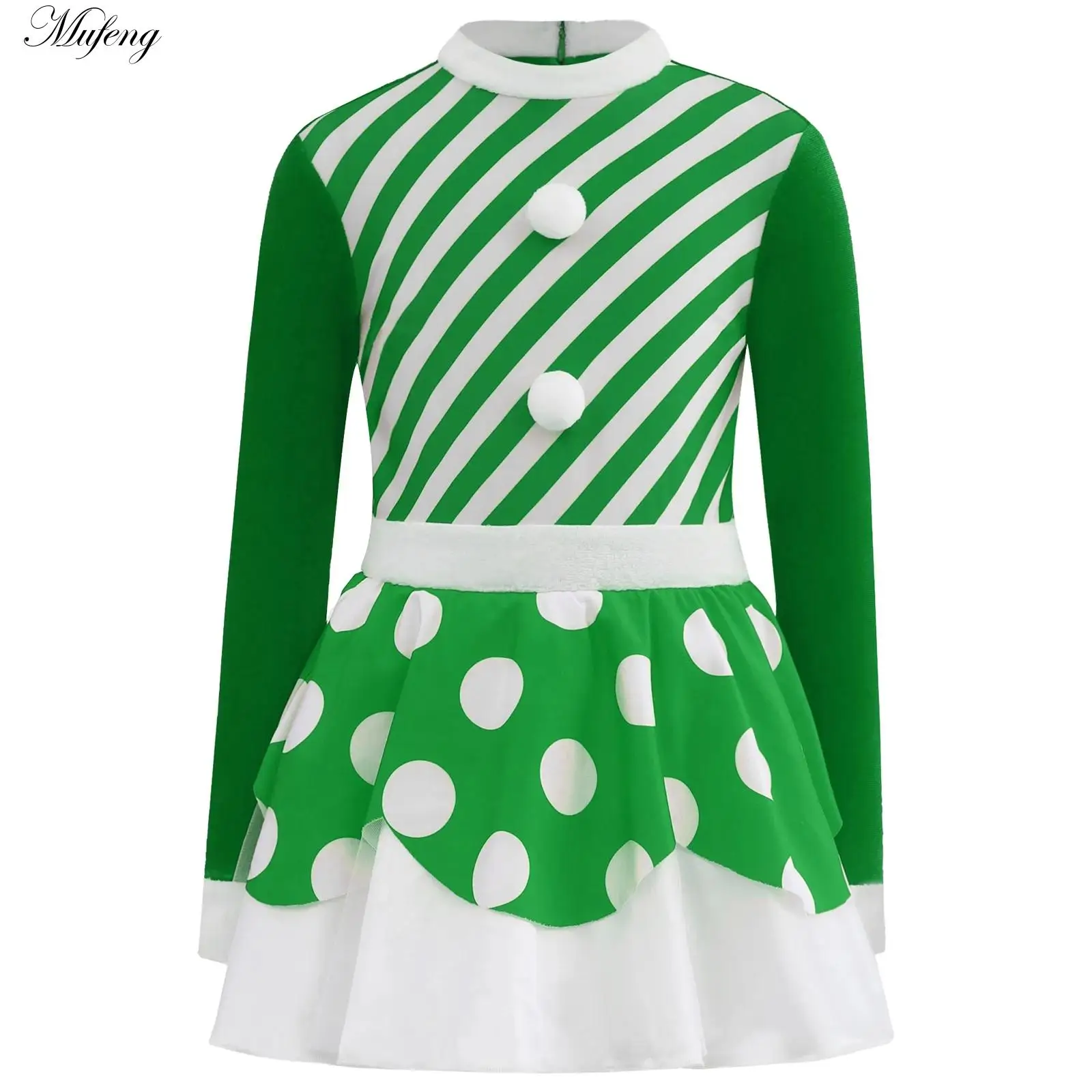 Crianças meninas veludo vestido de natal carnaval festa de ano novo vestido de dança ballet collant tutu vestido patinação artística desempenho de palco