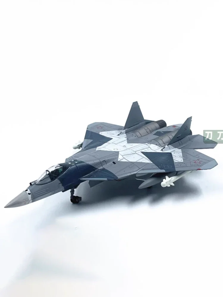 Diecast 1:100 Scale Russian Su-57 fighter Alloy Finished Simulation Model Toy Static Decoration Souvenir Gifts For Adult Boy