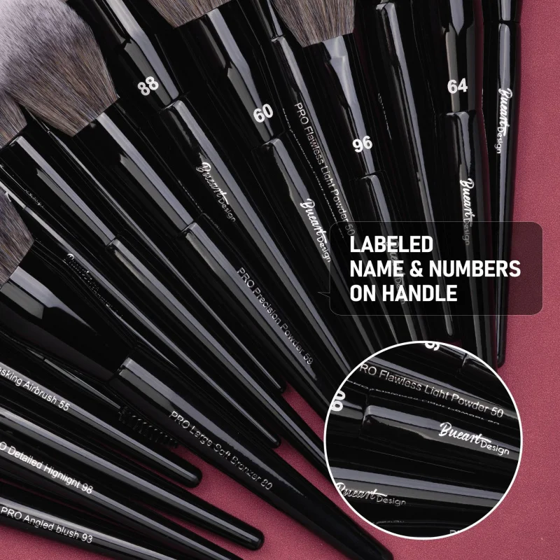 19/32-Piece Pro Makeup Brush Set: Versatile Tools Foundation, Concealer, and Eye Makeup