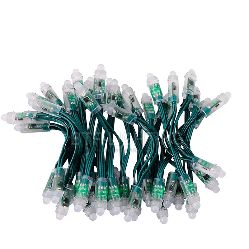 100 stücke 12mm WS2811 LED-Module 2811 IC Schwarz/Grün/Weiß/Kristall/RGB Draht, RGB Digital Led pixel-Module, IP68 wasserdicht, DC 12v