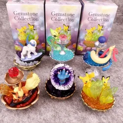 Rement Pokemon Action Figures Gemstone Series Pikachu Milotic Flareon Exquisite Cute Cartoon Character Toy Desktop Ornaments