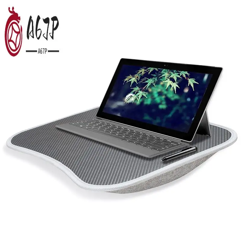 

A67P-Lap Desk With Cushioned Pillow For Laptops - Portable Writing Tray For Office Work, For Home & Travel Use