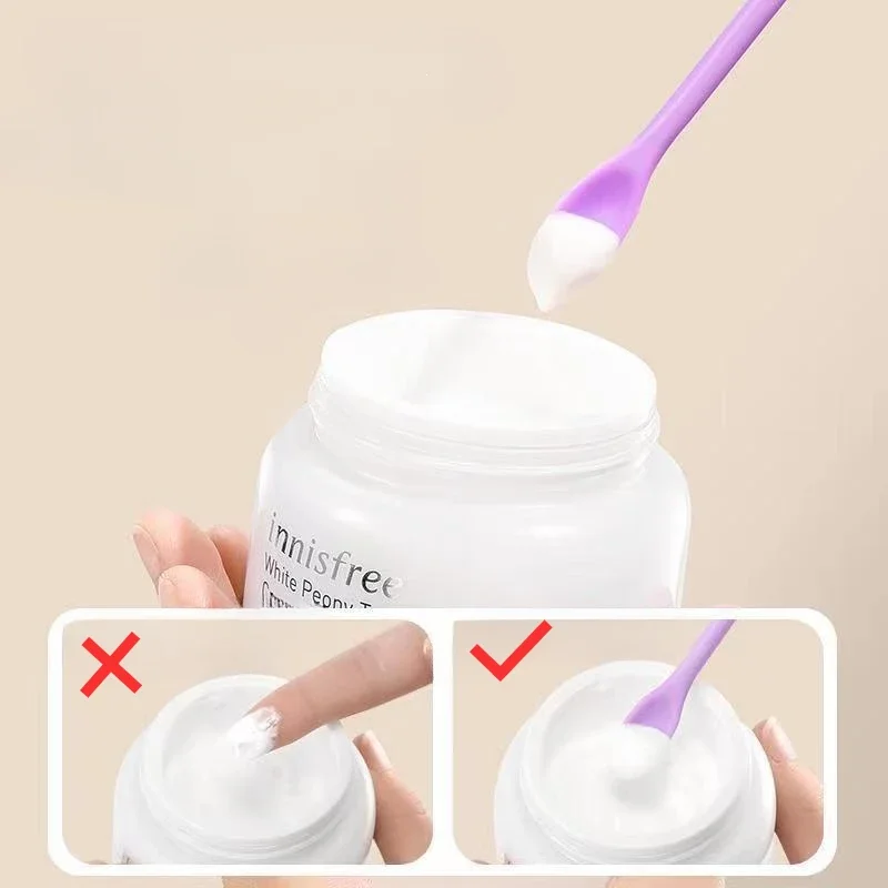 Mini Cuillère à Double Tête en Silicone, Outils de Soins de la Peau, Accessoire pour Crème pour le Visage, Fond de Teint, 30 Pièces