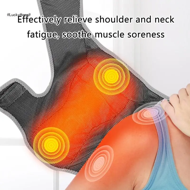 USB Shoulder Massage Wrap USB Heated 5000mAh Adjustable Intensity 11UA