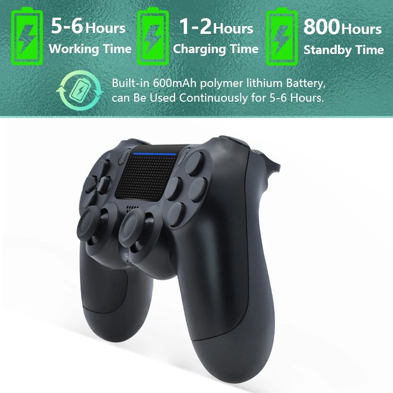 لوحات ألعاب لوحدة تحكم PS4 للبلاي ستيشن 4/Pro/Slim/PS3/PC/6-محور لوحة ألعاب لاسلكية مزدوجة الصدمات لوحدة تحكم بلوتوث PS4