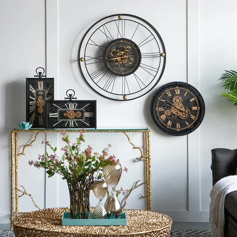 

Nordic Design Unique Wall Clock Luxury Retro Small Aesthetic Living Room Clock Art House Classic Reloj De Pared Decoration