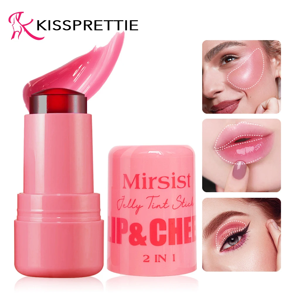 Make-Up Blush Hydraterende Rouge Hydraterende Sexy Lipkleur Gezichtspoeder Blusher Blijvende Lipkleur Gezichtskleur 2 In 1 Lippenstift