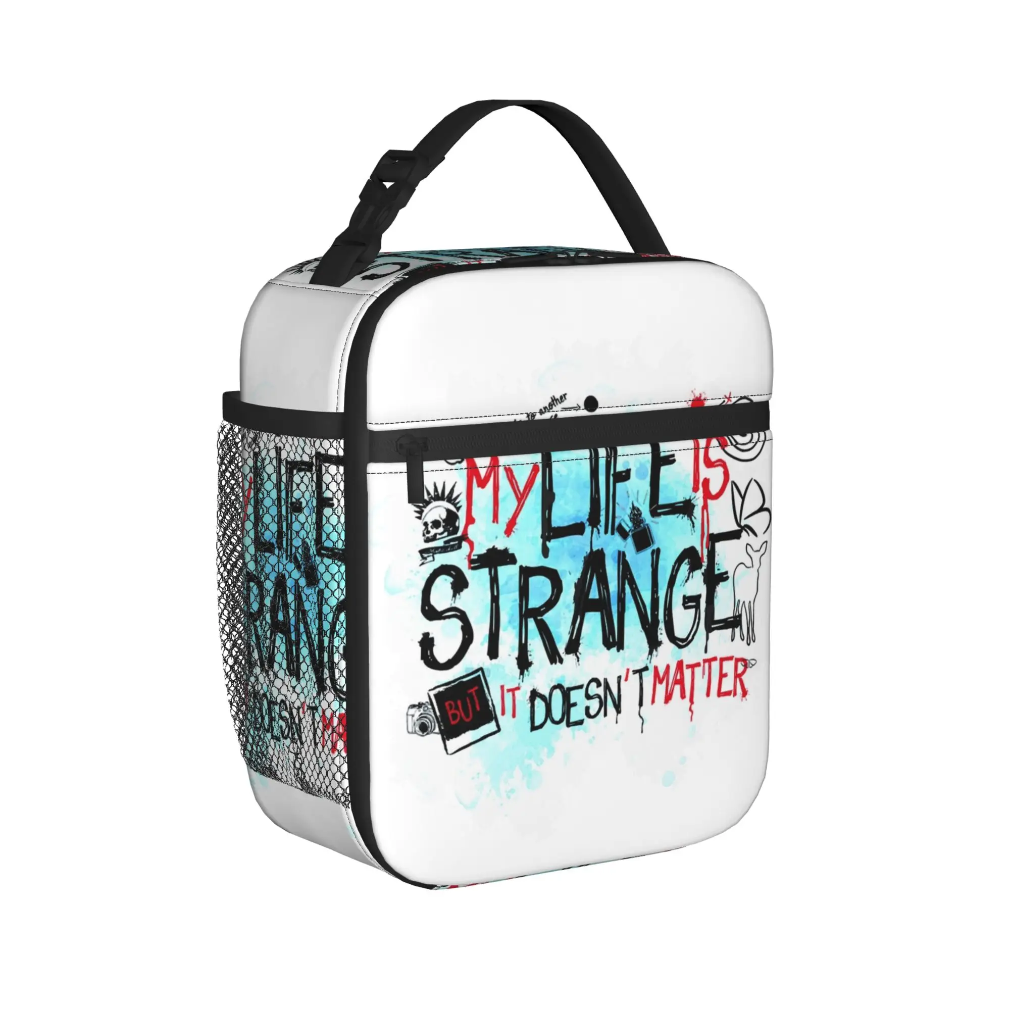 Funny Gifts My Life Is Strange Insulated Lunch Bags Large  Reusable Cooler Bag Tote Lunch Box Office  Outdoor Food Handbags