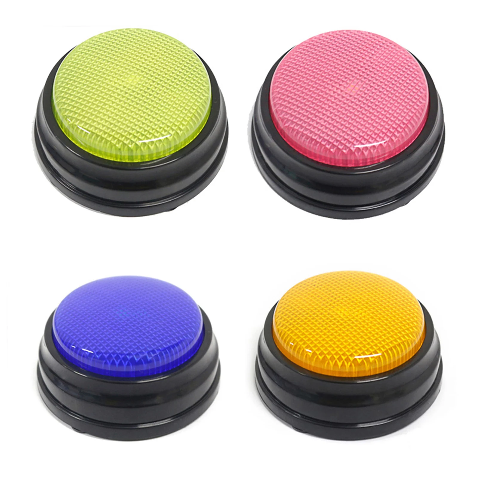 Recordable Talking Button with Led Function Learning Resources Buzzers Orange+Blue+Green+Pink