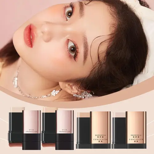 2-in-1 지우개 BB 크림 지속되는 천연 메이크업 리퀴드 파운데이션은 브러시 헤드로 피부 톤을 밝게 해줍니다. 양면 컨실러