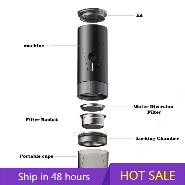 

POWER LEAPPCM04A Portable Espresso Coffee Maker Electric Mini Machine Auto Heating Extraction For Outdoor Camping Use