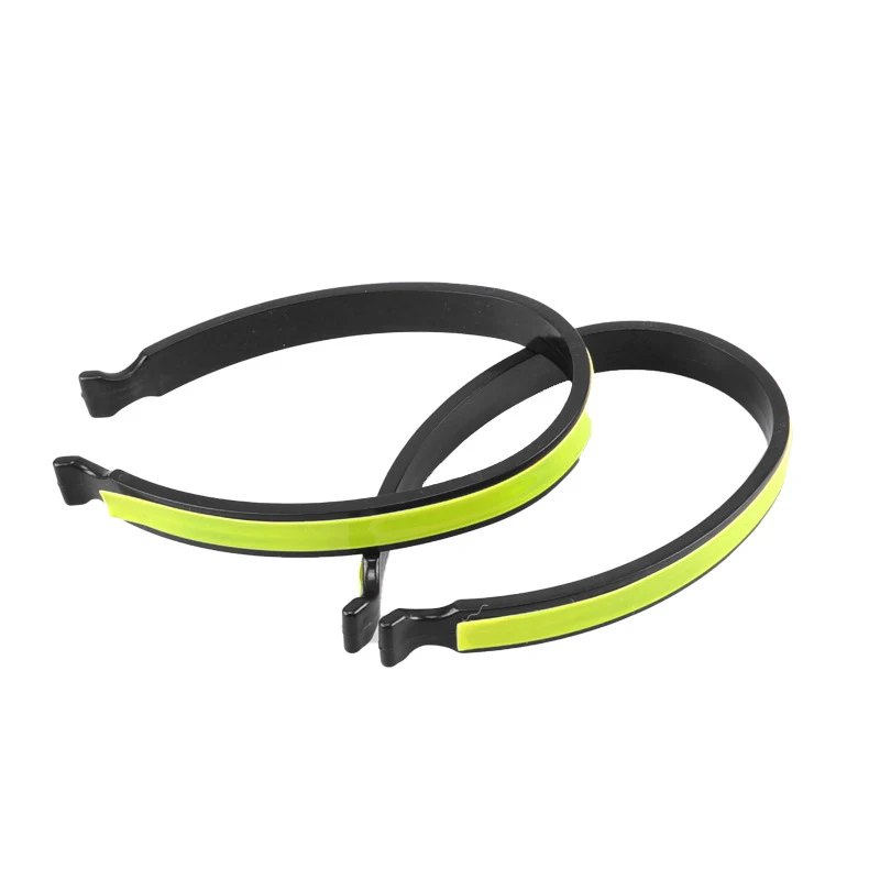 2PCS Bicycle Reflective Trouser Clip Cycling Gear Trouser Carabiner Safe Driving Reflective Warning Sticker Outdoor Seat Belt