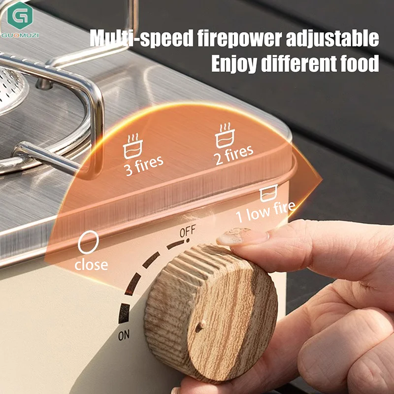 

Outdoor Camping Stove, Portable Butane Stove, Stainless Steel Gas Valve Propane Burner Stove For Camping