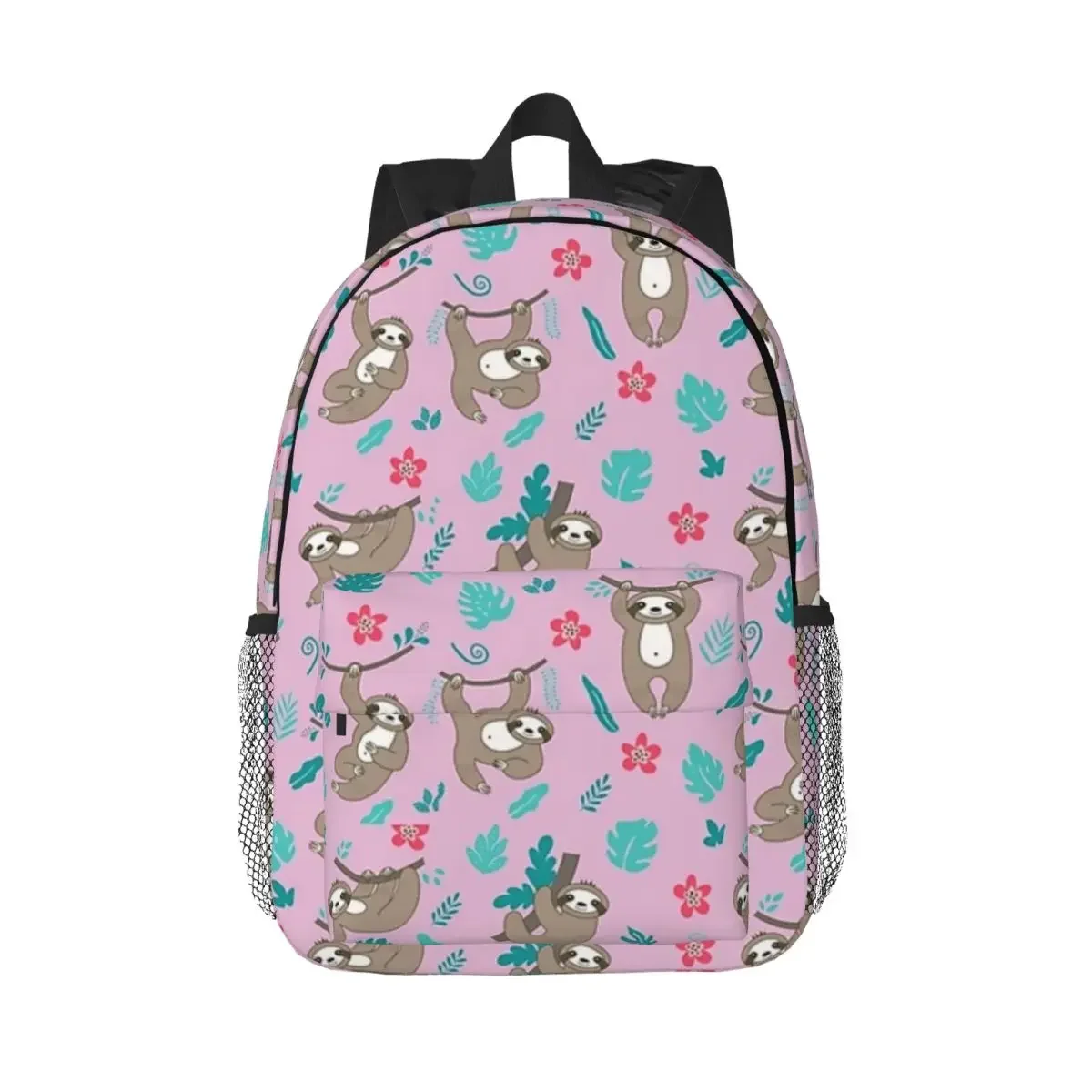 Cute Sloth Patten Pink Backpacks Boys Girls Bookbag Fashion Children School Bags Travel Rucksack Shoulder Bag Large Capacity