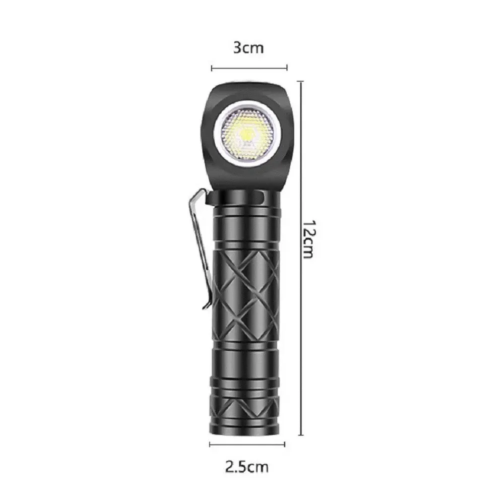 LED flashlight Portable 18650 USB Rechargeable headlamp with magnet Adjustable Powerful Portable Torch 3 Mode Flash Headlight