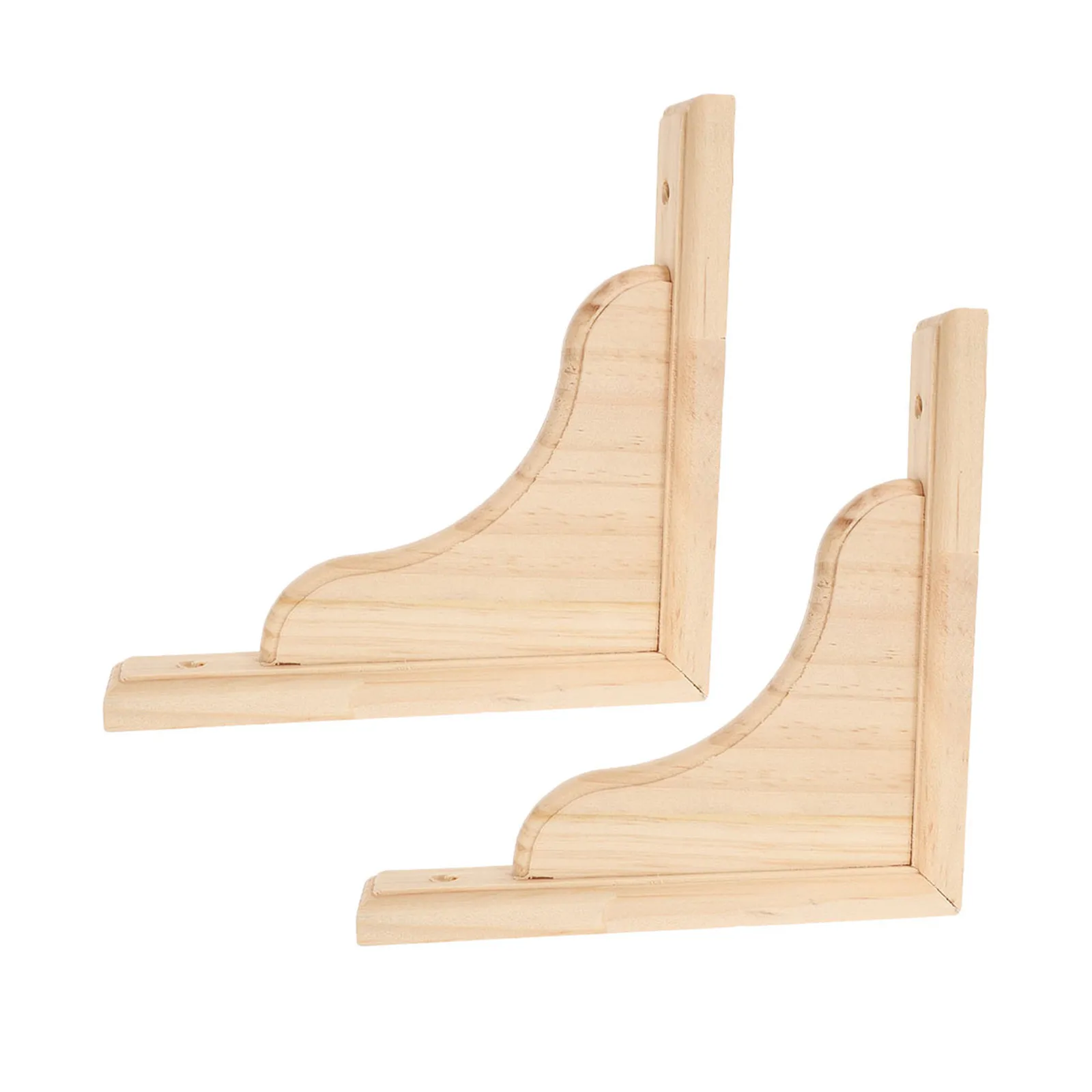Wood Triangle Shelf Brackets 2 Pack Heavy Duty Floating Wall Mount Corner Braces for Home Office Shelves