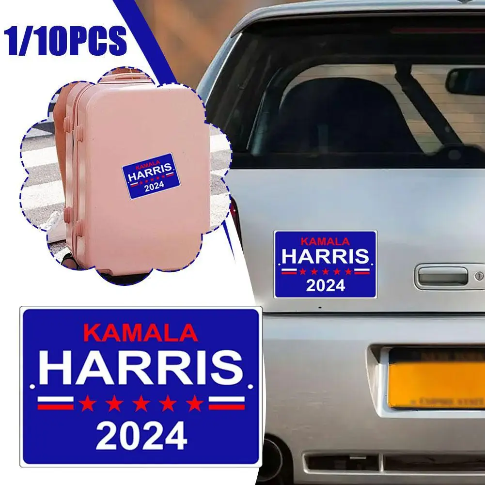 NEW High-end 15*10cm 1/10PCS For Harris Walz 2024 Stickers Support For Kamala Harris Tim Walz 2024 Presidential Campaign Bumper