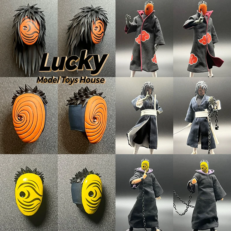 

Bandai Shf 1/12 Uchiha Itachi/Obito Tobi Naruto Figure Mini Painted Mask Head Sculpture Toys Accessory For 6inch Soldier Body