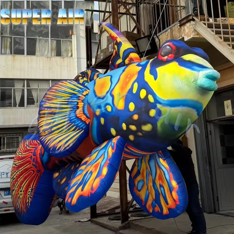 ديكور حفلات جميل، راي مانتا معلق ضخم قابل للنفخ لخلفية المسرح