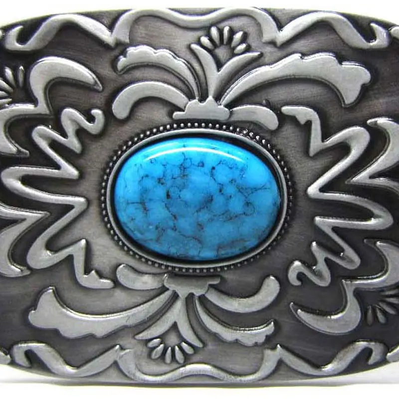 Cheapify Dropshipping Cowgirls Metall Sapphire Floral Marke Design Frau Gürtel Schnalle 40mm