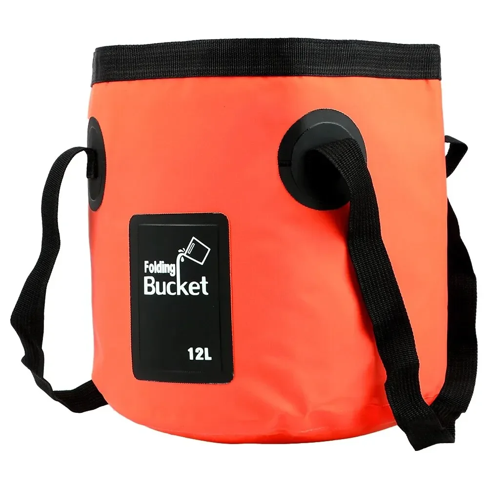 12L Folding Bucket Portable Outdoor Travel Foldable Water Bucket Bowl Sink Washing Bag Car Wash Bucket Multifunction for Camping