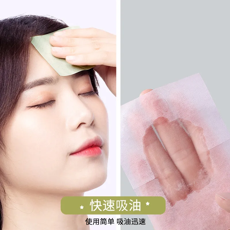 80pcs Protable Face Oil Blotting Paper Matting Face Wipes Facial Cleanser Oil Control Oil-absorbing Face Cleaning Tools New