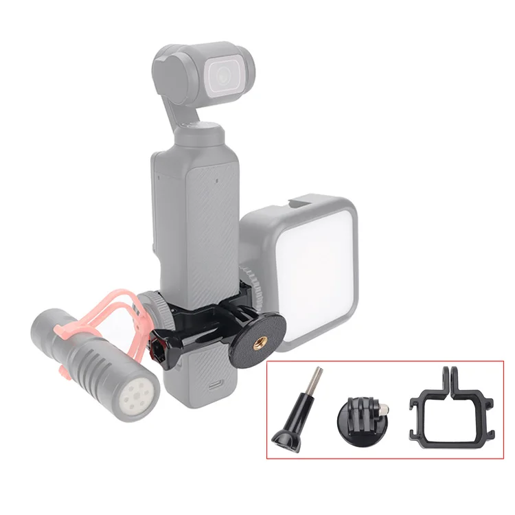 FEICHAO-Support de caméra pour DJI OSMO Pocket 3, support de cadre, rallonge avec 1/4 trous, support de chaussure froide, photo Vlog