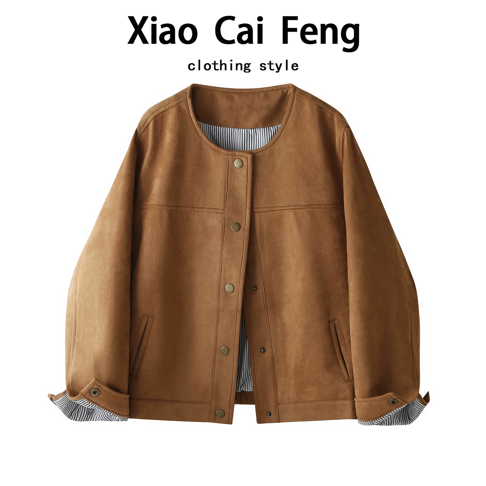 

Retro Suede Jaet Women's Loose Casual Sle Autumn Winter New Korean Loose Meat Covering Casual Jaet Top Trendy