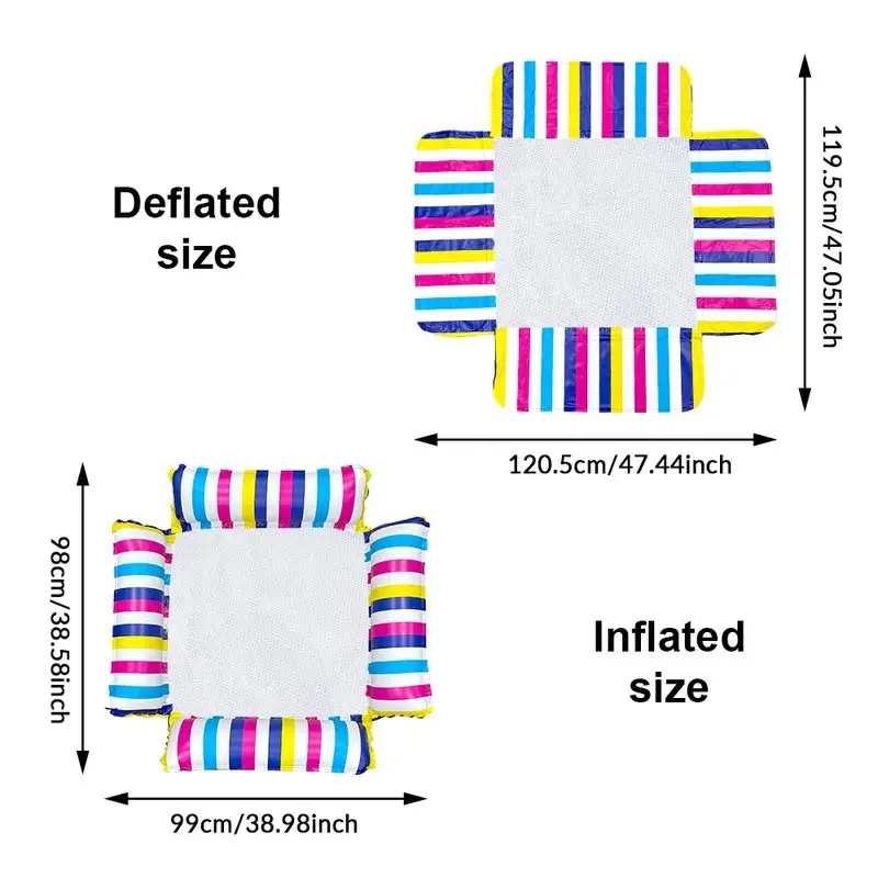 

Красочный надувной гамак-плот из ПВХ с сиденьями для плавания на воде, для пляжа, акция по продажам