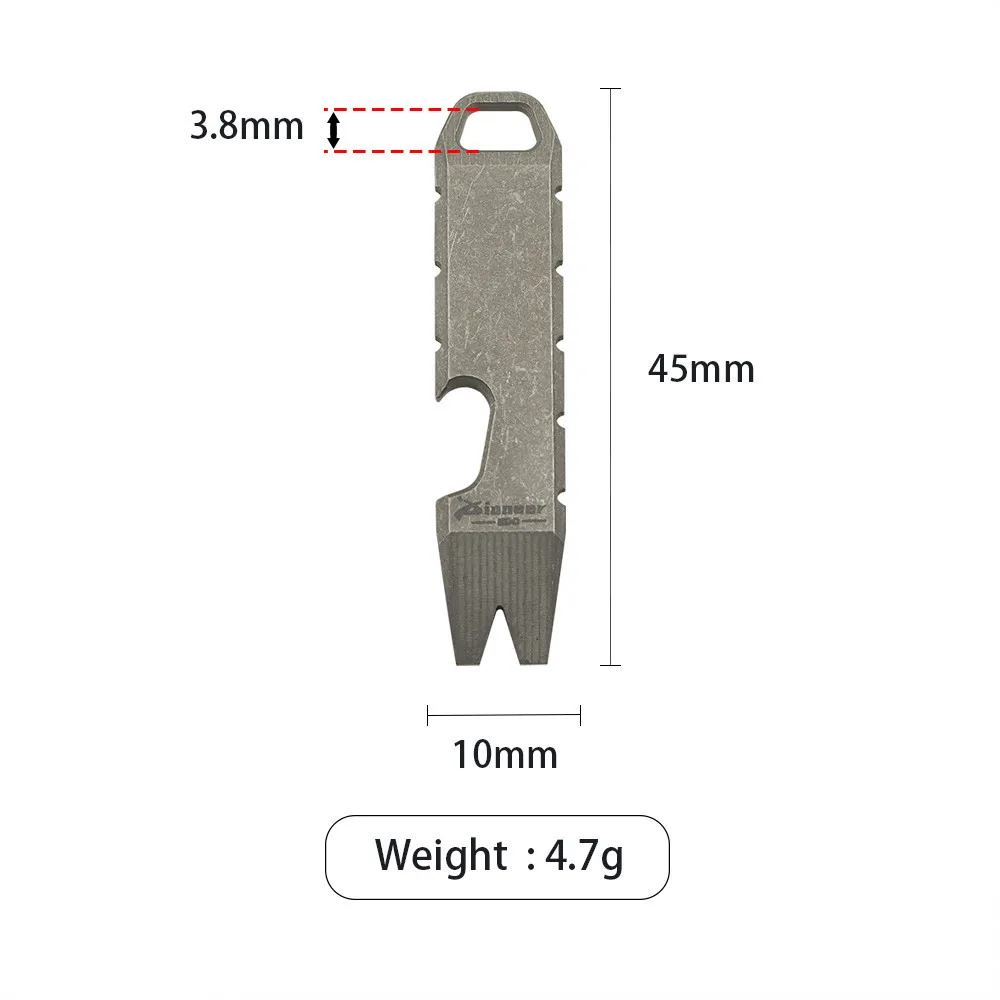 Imagem -04 - Upedc-titanium Alloy Ferramenta Multifuncional Abridor de Garrafas Chaveiro para Janela Quebrada ao ar Livre Cintura Pendurada