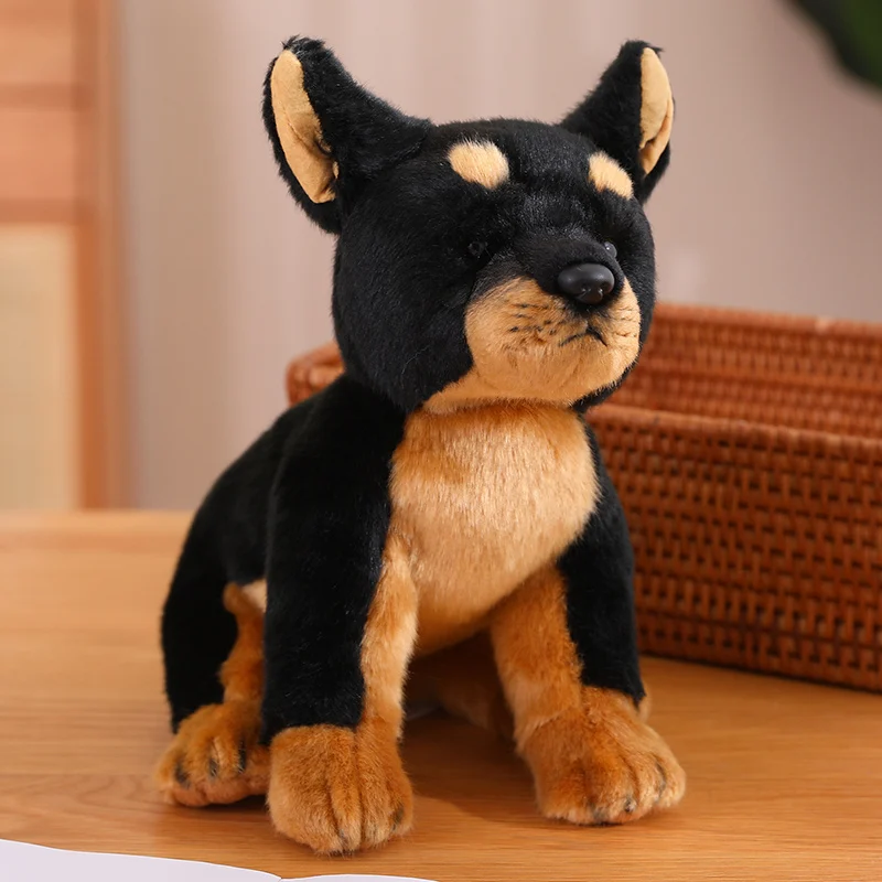 High Quality Cute Simulation Puppy Plush Toys Cute Real Life Doberman Bernese Mountain Dog Stuffed Animals Pet Doll Child Gift