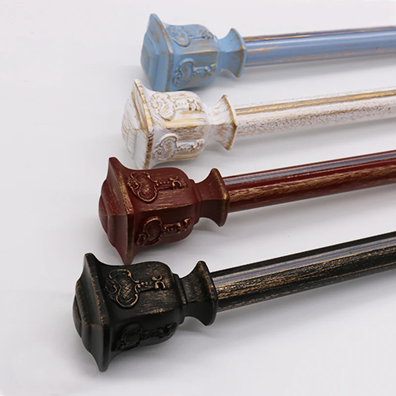 

Retro Roman rod Thicken Aluminum Alloy Curtain Pole Durable Single Double Curtain Rods Track Accessories Customized Home Decor