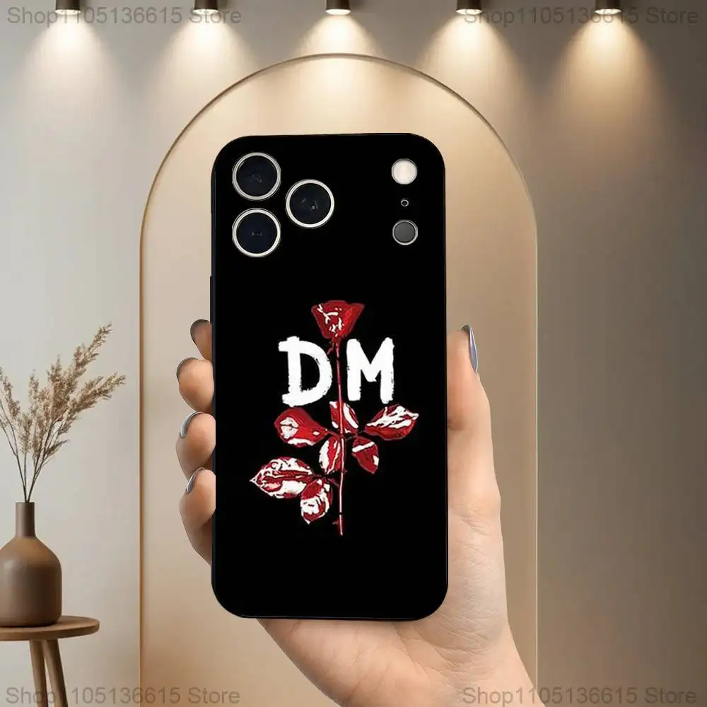 バンド D-デペッシュ・モードズ iPhoneケース iPhone 17,16,15,14,13,12,11 Plus,Pro Max,XS,X,XR,SE,Mini,8,7対応 ソフトシリコン ブラックカバー