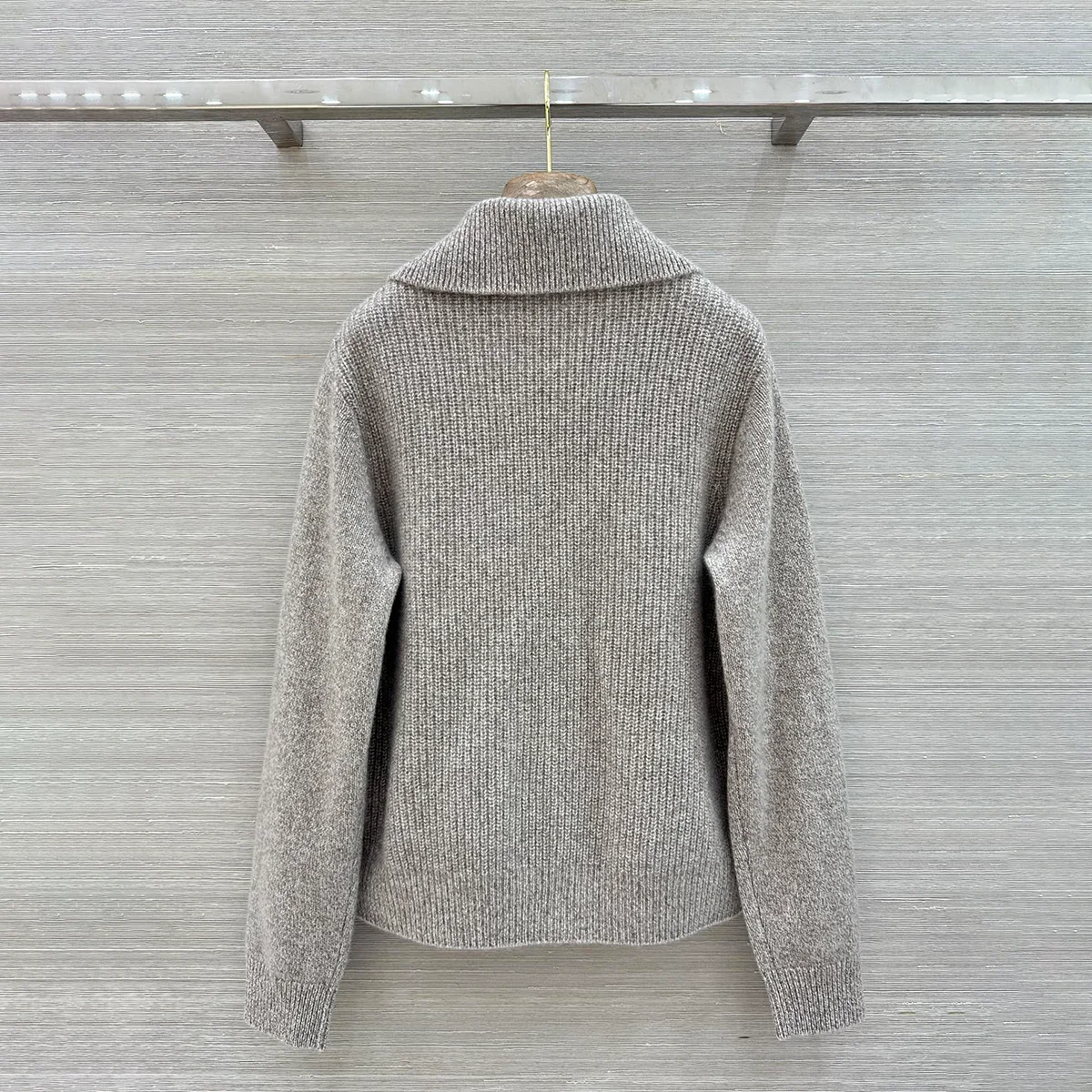 2026 high-quality women's collar zipper simple commuting short jacket26930148