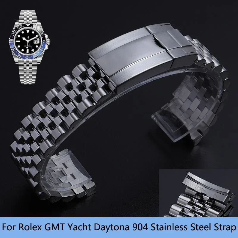 

904 браслет для часов Rolex GMT Yacht Daytona, мужской ремешок для часов, роскошные складные детали с пряжкой, запасные аксессуары 20 мм, инструменты для отправки