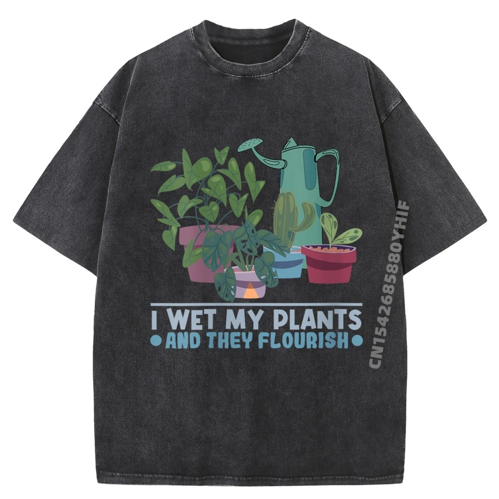 

Садоводство I Wet My Plants Мужские футболки с рисунком Повседневная стираная футболка Футболки с принтом Мужская дизайнерская одежда