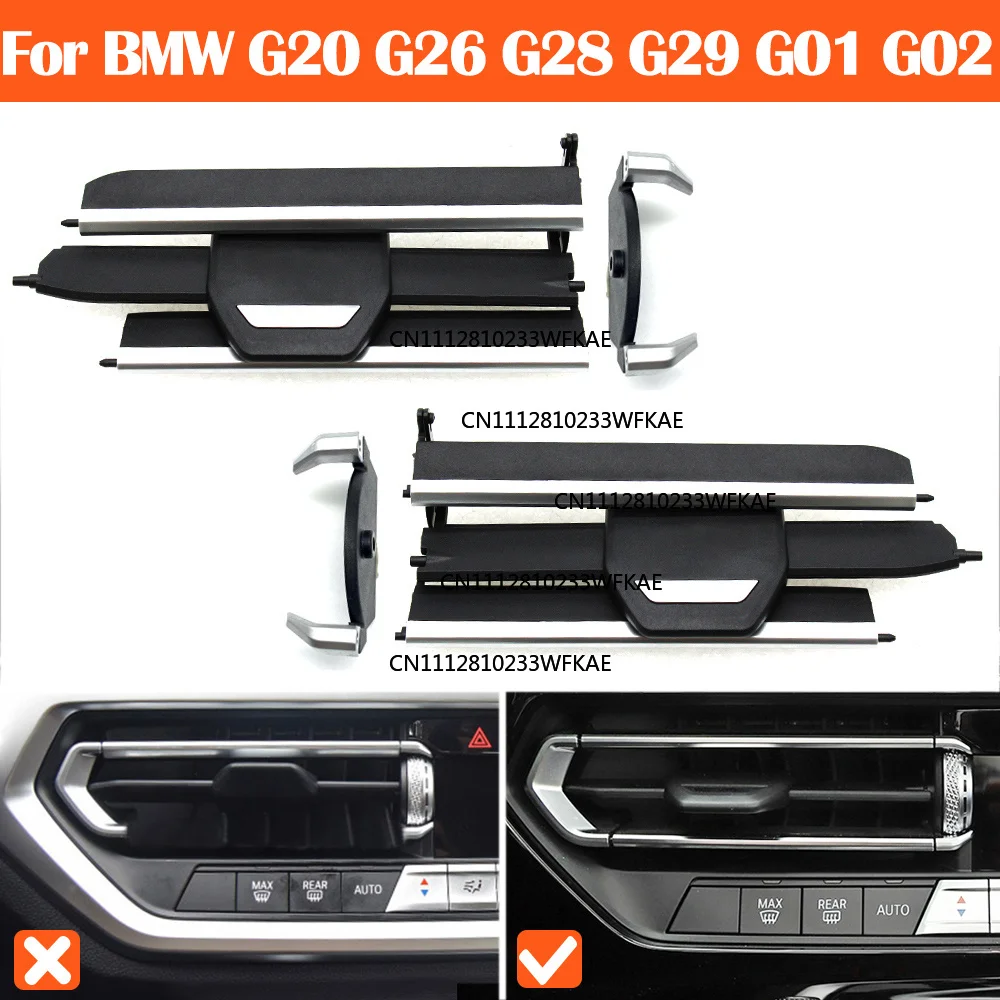 For BMW 1/2/3/4 Series Z4 X3 X4 Series F40 F44 G20/26/29/01/02 Center Console Air Conditioning Out of Trend Grille Repair Kit