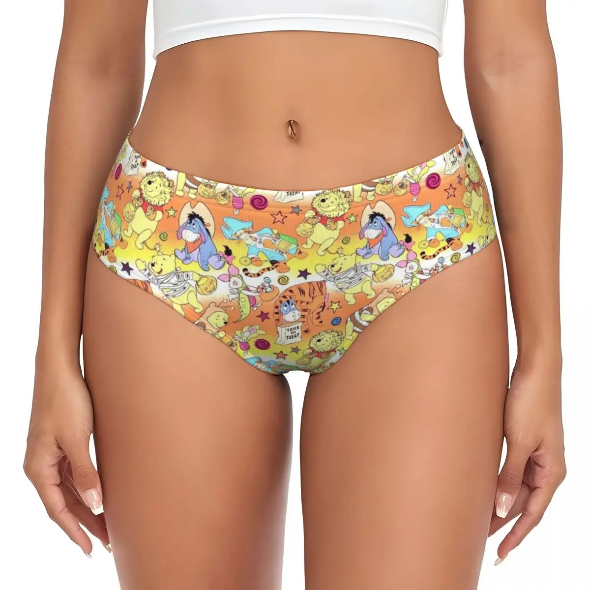 

Custom Winnie The Pooh Cartoons Brief Panties Women's Comfort Underwear