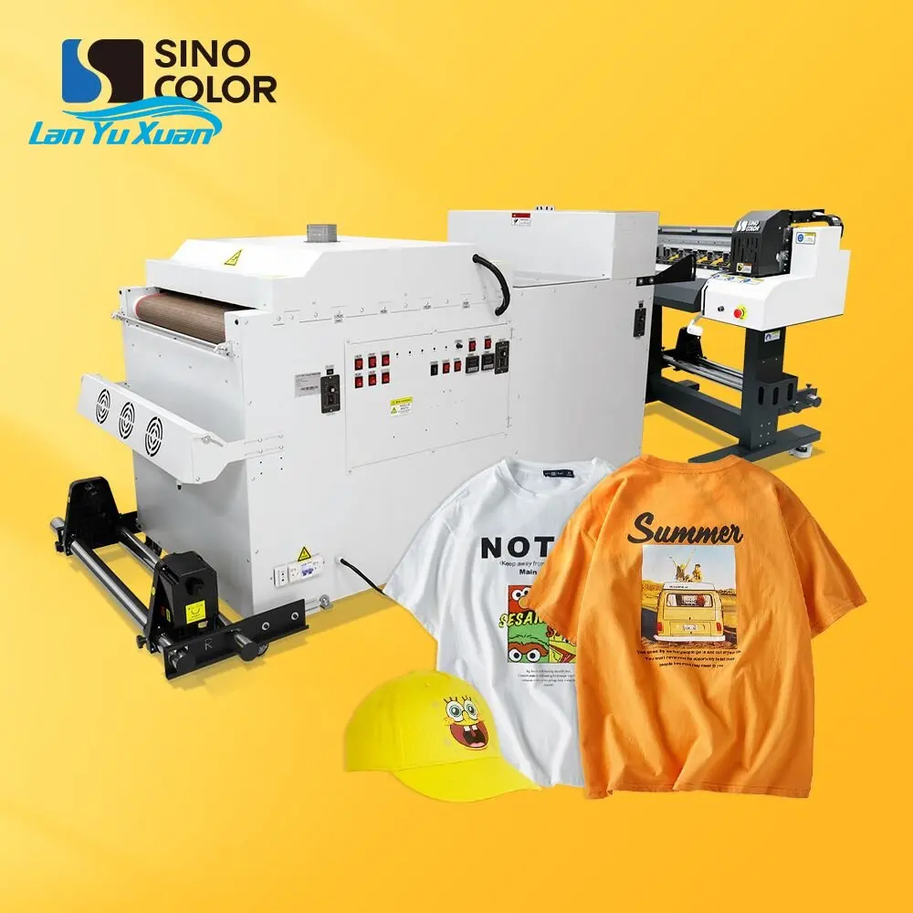 Professional SinoColor  All In One 60cm Two Heads Dtf Printer for  for Any Fabric Tshirt