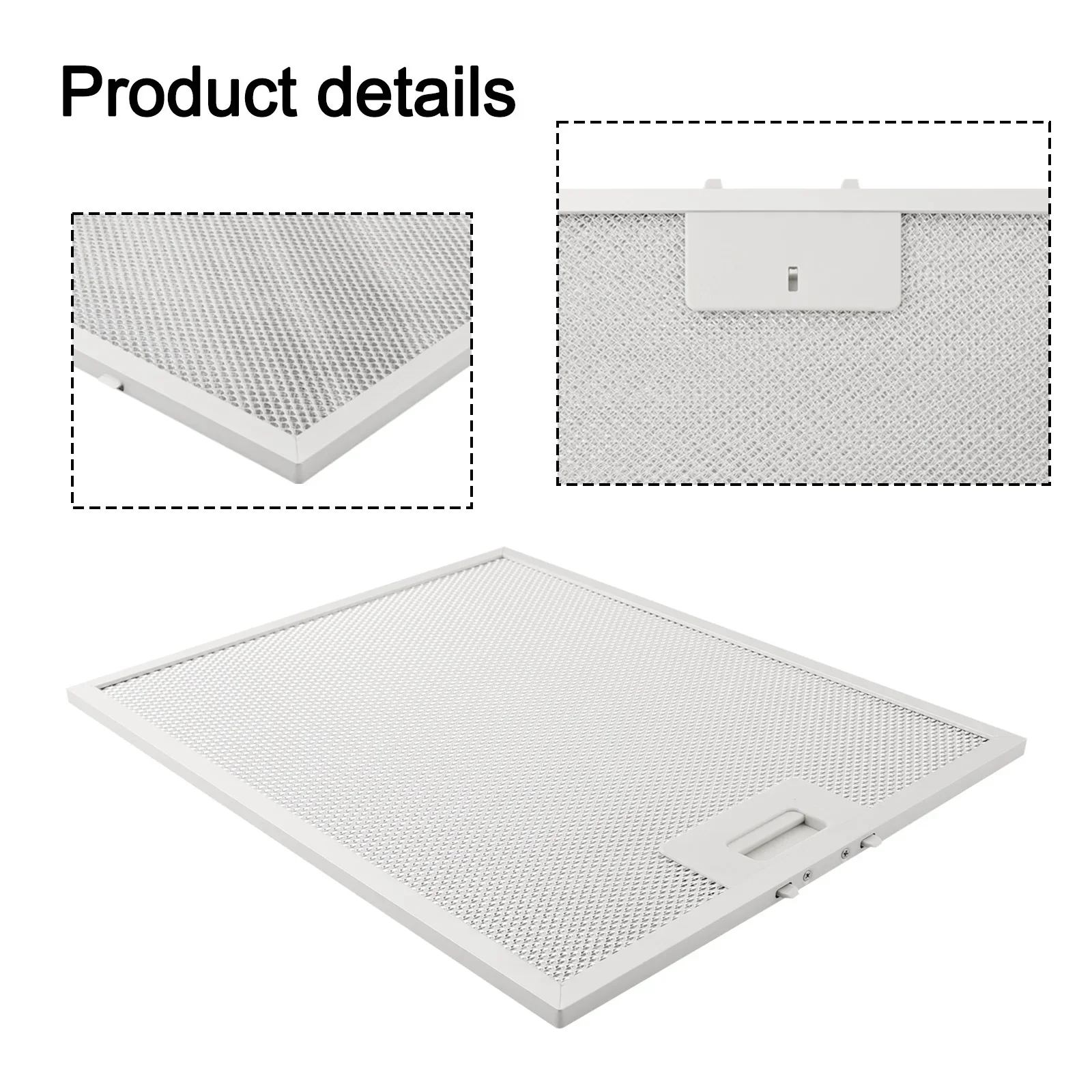 

For Kitchen Use Cooker Hood Filter Aluminum Range Hood Easy Installation Cooker Hood Filter Filter Replacement Color Silver