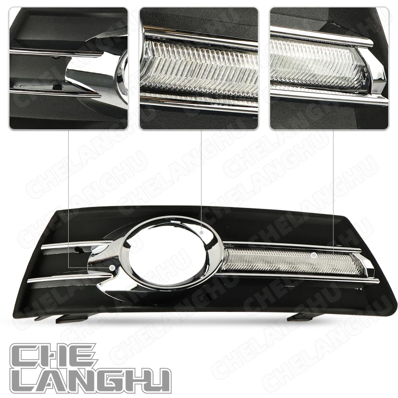 2pcs Car LED DRL For VW Passat CC 2008 2009 2010 2011 Car-styling LED DRL Daytime Running Lights With Wire Of Harness