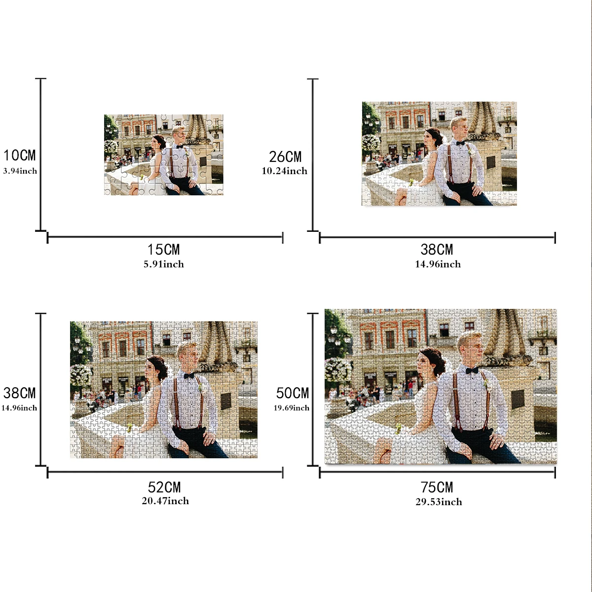 Personalized Custom Photo Puzzle Customize Couple DIY Handmade Puzzle Photo Frame As Unique Memorabilia Present For Family